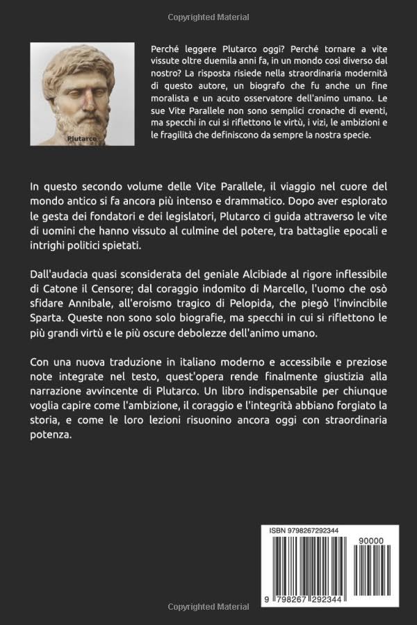 Retro copertina di Le Vite Parallele Volume 2