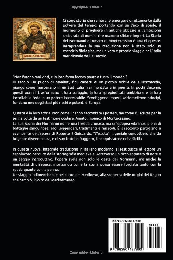 Retro copertina di La Storia dei Normanni e la cronaca di Roberto il Guiscardo