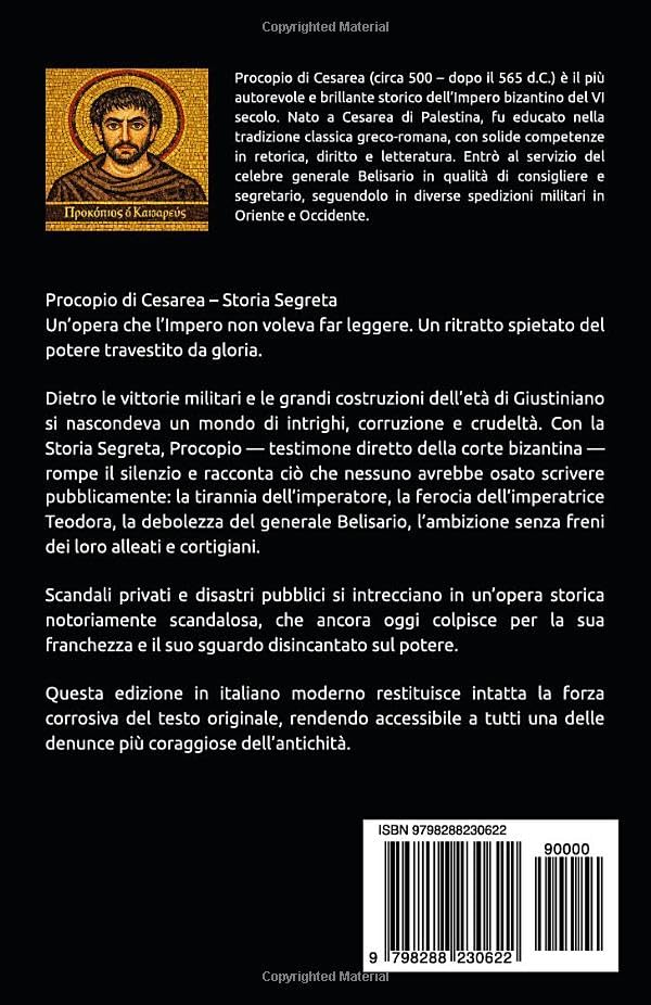 Retro copertina di Storia Segreta - Edizione italiana di Historia Arcana